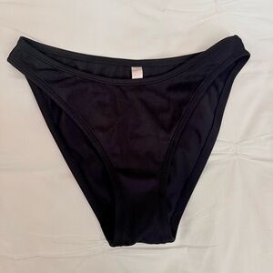 NWOT VICTORIA’S SECRET Black Bikini Bottom - High Cut Swim Brief—NEVER WORN!